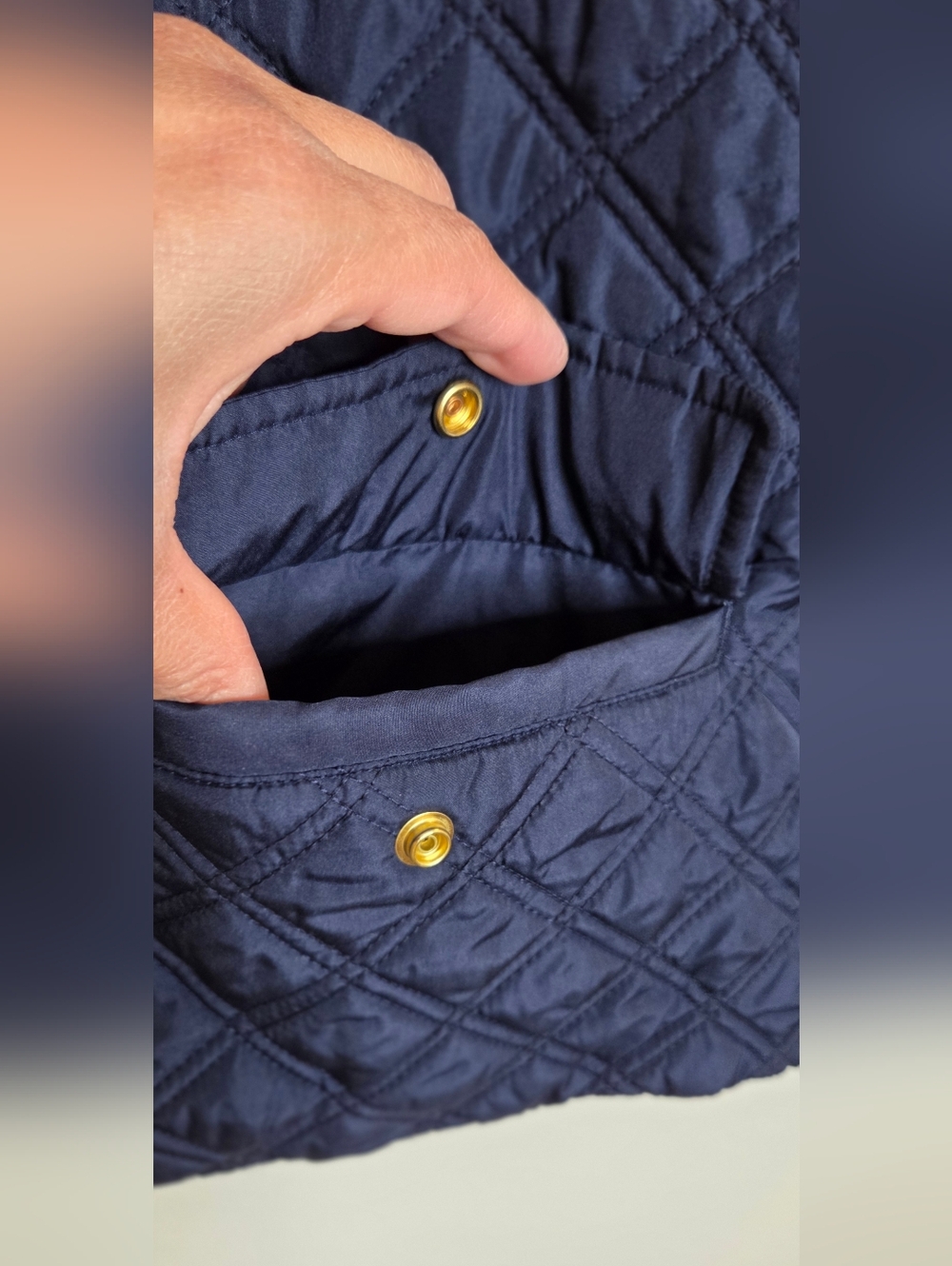 J.Crew Signature Puffer Vest In Navy With Navy Corduroy Collar - Picture 8 of 16